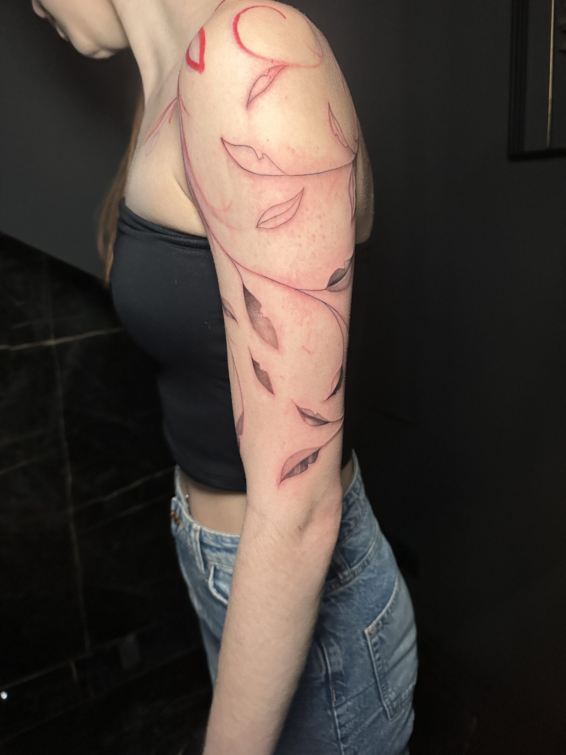 Frehand floral tattoo