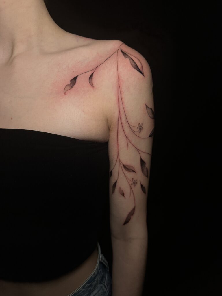 Floral tattoos for her
