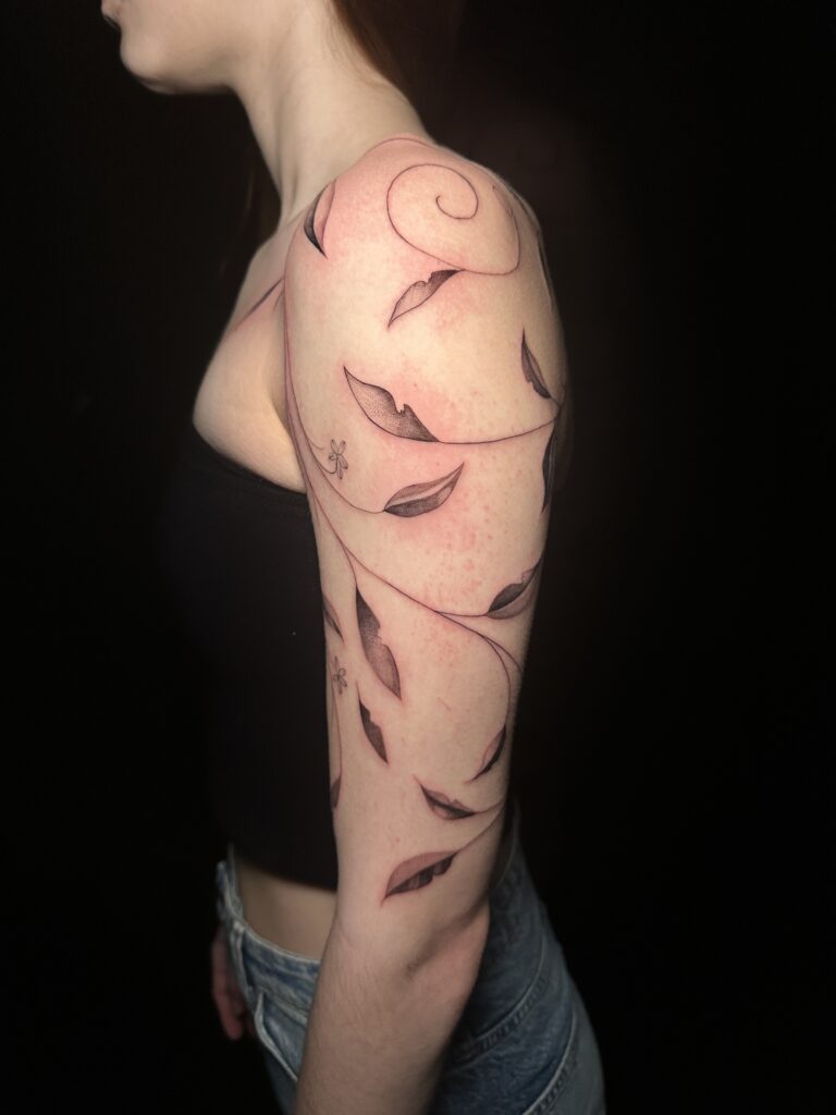 Tattoos for girls, floral tattoo.
