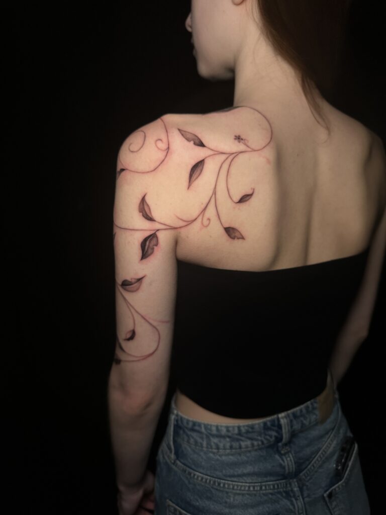 Floral tattoo for women